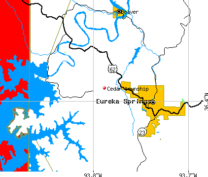 Cedar township, AR map
