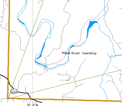 Red River township, AR map