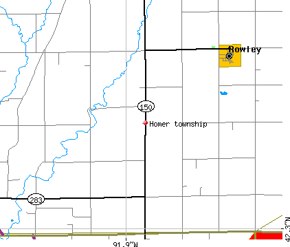 Homer township, IA map