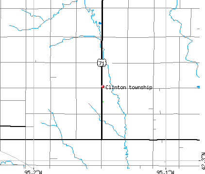Clinton township, IA map