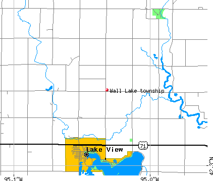 Wall Lake township, IA map