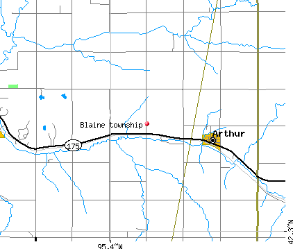 Blaine township, IA map