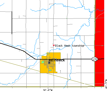 Black Hawk township, IA map