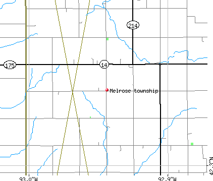 Melrose township, IA map