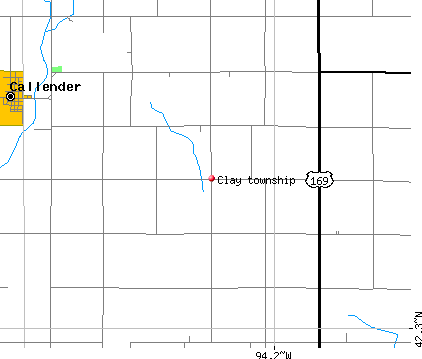 Clay township, IA map