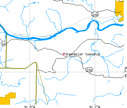 Greenbrier township, AR map