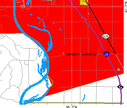 Lakeport township, IA map
