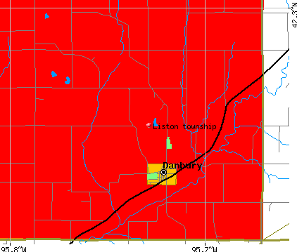 Liston township, IA map