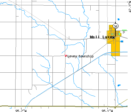 Levey township, IA map