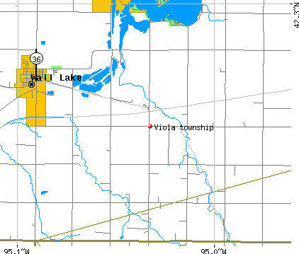 Viola township, IA map