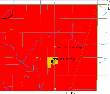 Boulder township, IA map