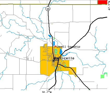 Lovell township, IA map