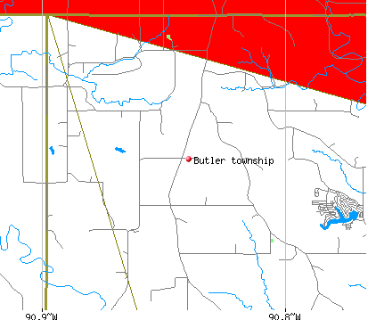 Butler township, IA map