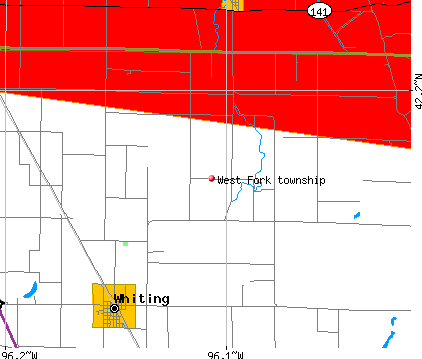 West Fork township, IA map