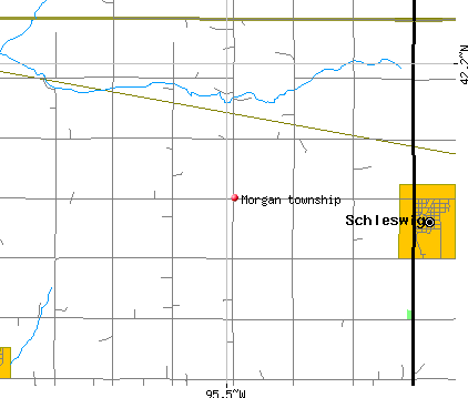 Morgan township, IA map