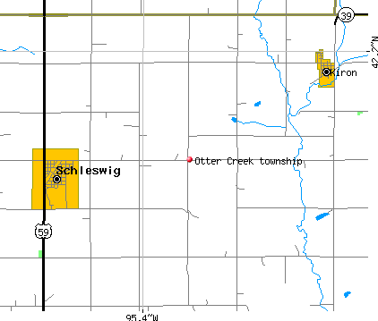 Otter Creek township, IA map