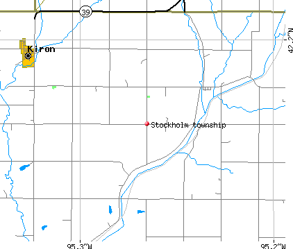 Stockholm township, IA map