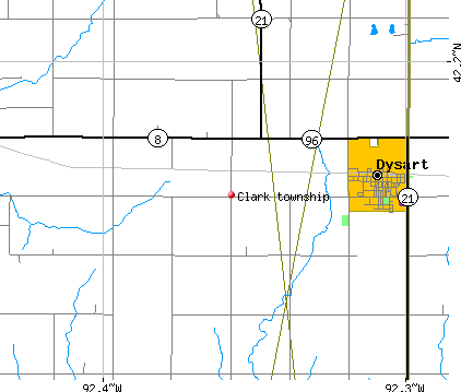 Clark township, IA map