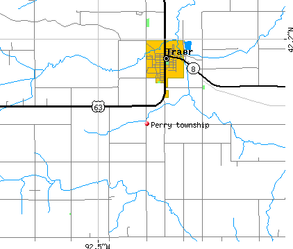 Perry township, IA map