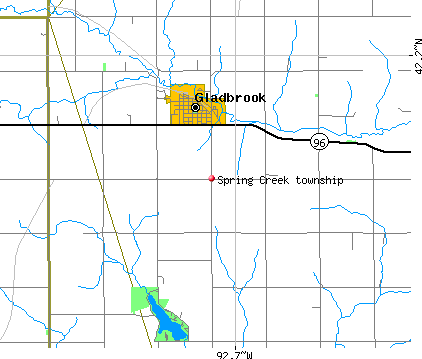 Spring Creek township, IA map