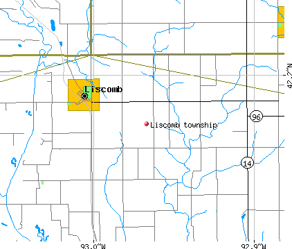 Liscomb township, IA map