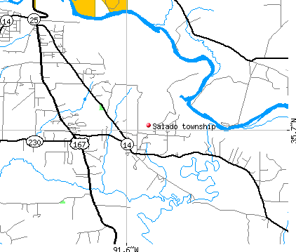 Salado township, AR map