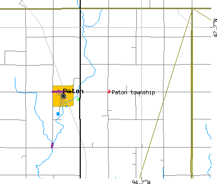 Paton township, IA map