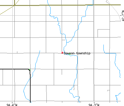 Dawson township, IA map