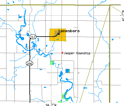 Jasper township, IA map