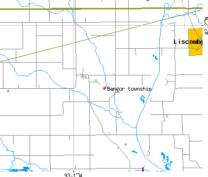Bangor township, IA map
