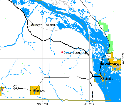 Iowa township, IA map