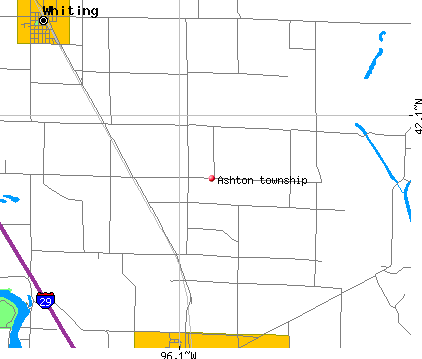 Ashton township, IA map