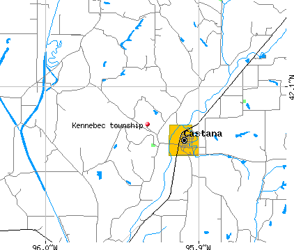 Kennebec township, IA map