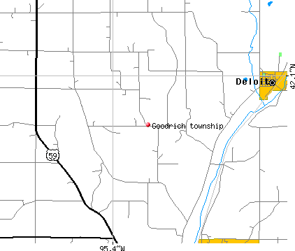 Goodrich township, IA map