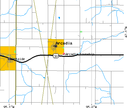 Arcadia township, IA map