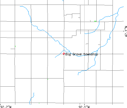 Big Grove township, IA map