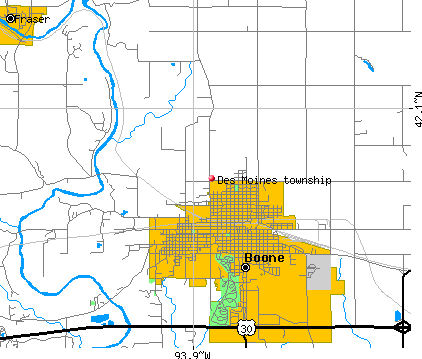 Des Moines township, IA map