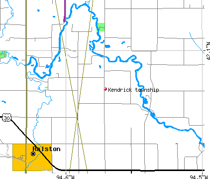 Kendrick township, IA map