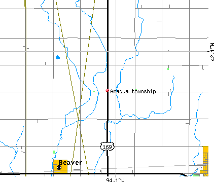 Amaqua township, IA map