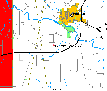 Fairview township, IA map