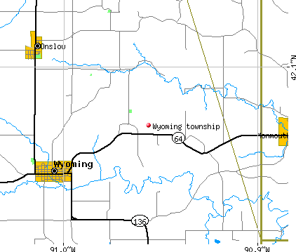 Wyoming township, IA map