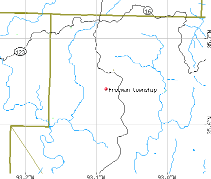 Freeman township, AR map
