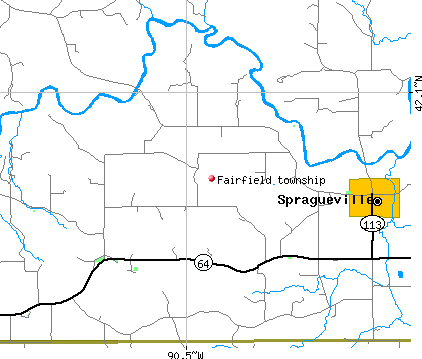 Fairfield township, IA map