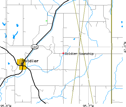 Soldier township, IA map