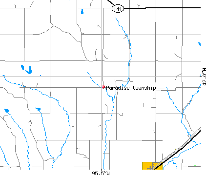 Paradise township, IA map