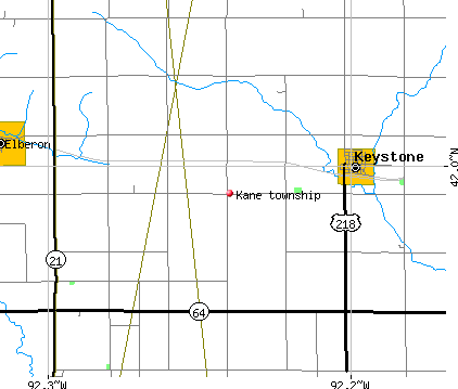 Kane township, IA map