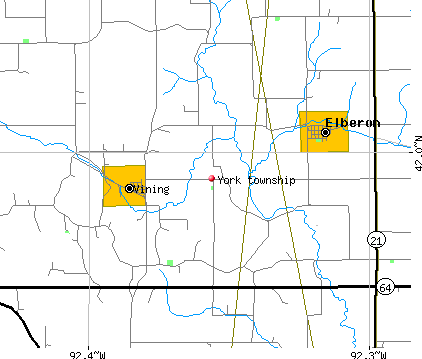 York township, IA map