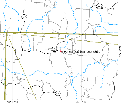 Archey Valley township, AR map