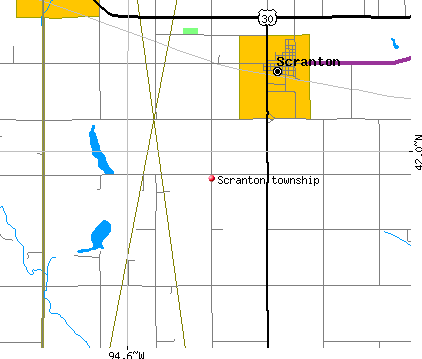 Scranton township, IA map