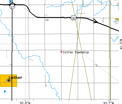 Colfax township, IA map